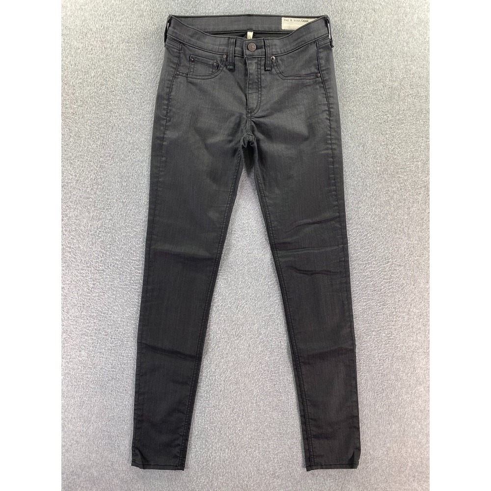 Rag & Bone Jeans Womens 27 Black Leggings Skinny Cotton Blend Stretch Fits 26x29